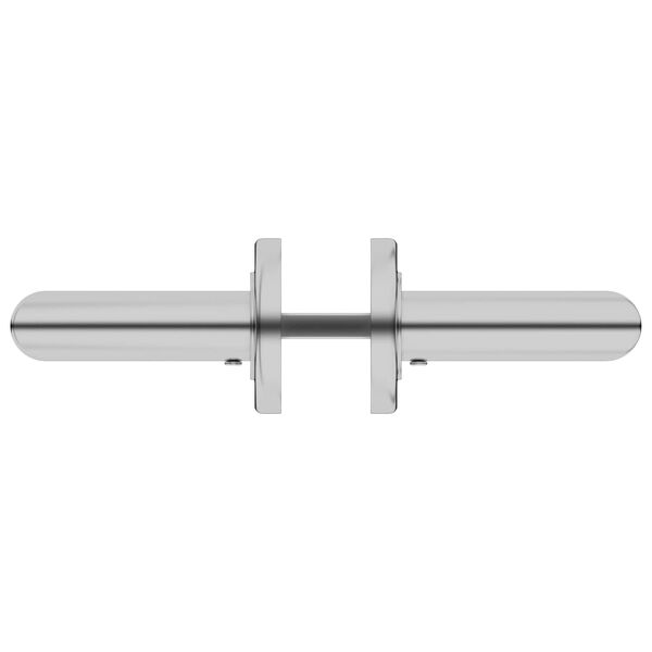 vidaXL Door Handle Set with WC Lock Stainless Steel