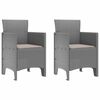 vidaXL Garden Dining Set 3 pcs Light Grey Polt rattan