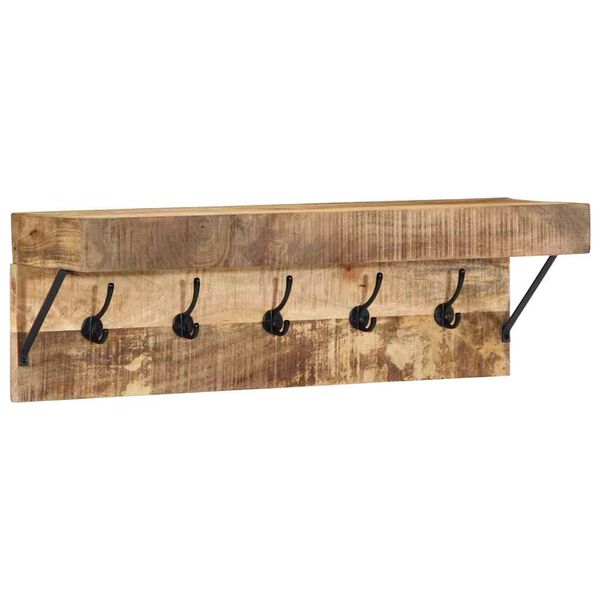vidaXL Coat Rack with Shelf Brown 73 x 19 x 23 cm Solid Mango wood
