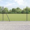 vidaXL Fence Post Grey 10 x 1.5 m (25 x 25 mm mesh) Steel