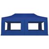 vidaXL Professional Folding Party Tent with Walls Aluminium 6x3 m Blue