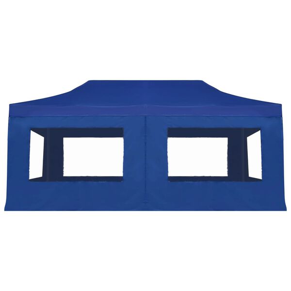 vidaXL Professional Folding Party Tent with Walls Aluminium 6x3 m Blue