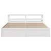 vidaXL Bed Frame with Headboard White 180x200 cm Super King Solid Wood Pine