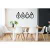 Homemania 4 Piece Wall Decoration Elements 32x50 cm Metal Black