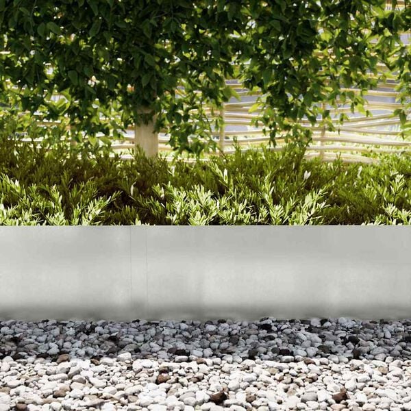 vidaXL Lawn Edging 50 pcs Silver 100 x 0.05 x 30 cm Stainless Steel