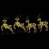 vidaXL LED Reindeers with 80 LEDs 4 pcs Gold PET