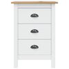 vidaXL Bedside Cabinet Hill White and Honey Brown 46 x 35 x 65 cm