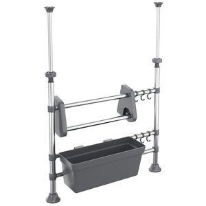 vidaXL Adjustable Kitchen Organiser Aluminium