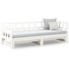 vidaXL Pull-out Day Bed without Mattress White 2x(90x190) cm