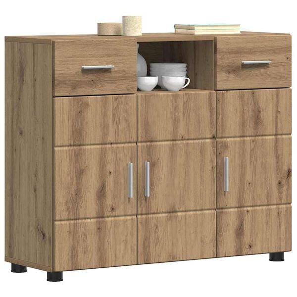 vidaXL Wooden Cabinet Artisan Oak 88.5 x 30.5 x 73 cm Engineered Wood