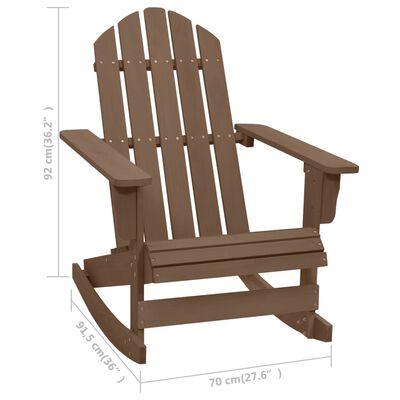 vidaXL Garden Rocking Chair Wood Brown