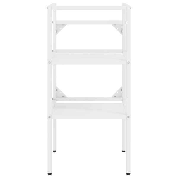 vidaXL Bathroom Washbasin Frame White 40x38x83 cm Iron