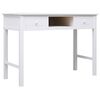 vidaXL Desk | White | Solid Paulownia wood, plywood | Medium | Desk