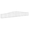 vidaXL Arched Gabion Basket 400x30x40/60 cm Galvanised Iron
