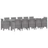 vidaXL Garden Dining Set 13 pcs Light Grey Poly rattan