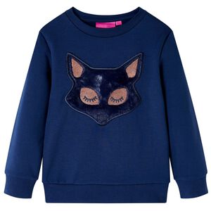 vidaXL Kids' Sweatshirt Navy Blue 116