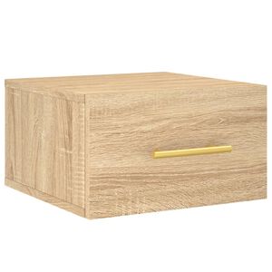 vidaXL Wall-mounted Bedside Cabinet Sonoma Oak 35x35x20 cm