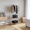 vidaXL Clothes Rack with Shelves 96x45.5x150.5 cm Bamboo