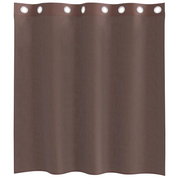 vidaXL Voile Curtains with Grommets 2 pcs Brown 140x140 cm