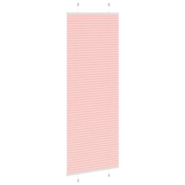 vidaXL Pleated Blind Pink 80x200 cm Fabric Width 79.4 cm Polyester
