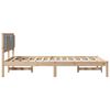 vidaXL Bed Frame Light Grey 140 x 200 cm Solid Pine Wood