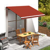 vidaXL Awning Top Sunshade Canvas Orange and Brown 3.5x2.5 m
