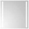 vidaXL LED Bathroom Mirror Transparent 40 x 40 cm Tempered Glass