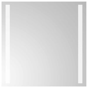 vidaXL LED Bathroom Mirror Transparent 40 x 40 cm Tempered Glass