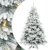 vidaXL Artificial Christmas Tree with 300 LEDs White 210 cm PE and PVC