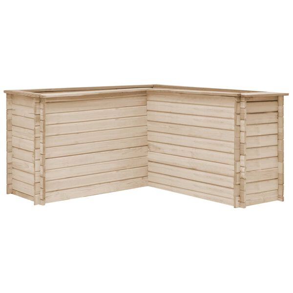 vidaXL Garden Raised Bed 150x150x80 cm Solid Pinewood