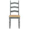 vidaXL Dining Chairs 2 pcs Corona Grey 42x47x107 cm Solid Wood Pine