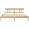 vidaXL Bed Frame Brown 200 x 200 cm Solid Pine Wood