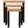 vidaXL Nesting Tables 3 pcs with Live Edge Solid Wood Acacia