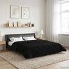 vidaXL Full Year Duvet Black 200 x 220 cm Microfiber and Teddy fleece