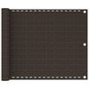vidaXL Balcony Screen Brown 75x400 cm HDPE