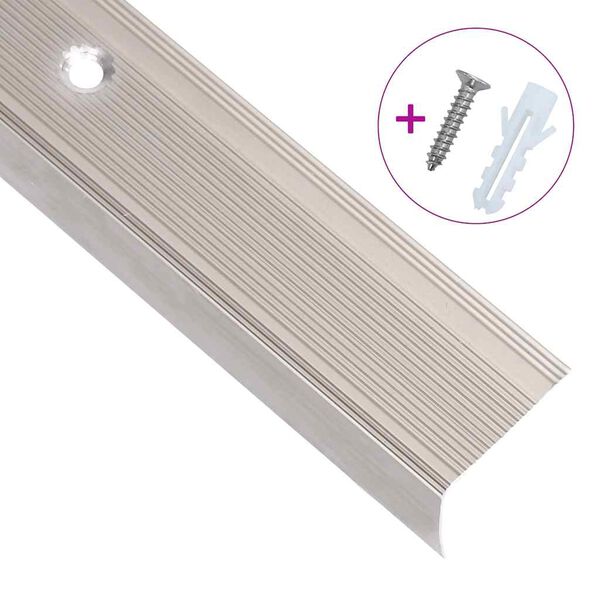 vidaXL Stair Nosings in L-shape 5 pcs Aluminium 90 cm Champagne