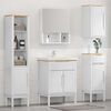 vidaXL Bathroom Furniture Set with Drawer 4 pcs White Solid Pine Wood