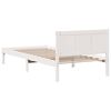 vidaXL Bed Frame White 100 x 200 cm Solid Pine wood