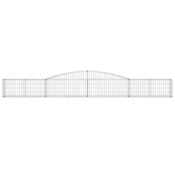 vidaXL Arched Gabion Baskets 25 pcs 400x30x40/60 cm Galvanised Iron