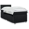 vidaXL Box Spring Bed with Mattress Black 100x200 cm Fabric