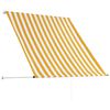 vidaXL Retractable Awning 150x150 cm Yellow and White