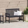 vidaXL Garden Bench Black 120 x 59 x 88 cm HDPE