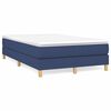 vidaXL Box Spring Bed Frame Blue 120x200 cm Fabric