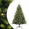 vidaXL Artificial Hinged Christmas Tree 150 LEDs Green 150 cm