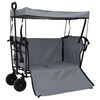 vidaXL Folding Hand Trolley Grey 105 x 56.5 x 116 cm Oxford Cloth