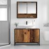 vidaXL Bathroom Cabinet Old Wood 90 x 33 x 60 cm Engineered Wood