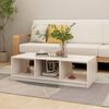 vidaXL Coffee Table White 110x50x34 cm Solid Pinewood