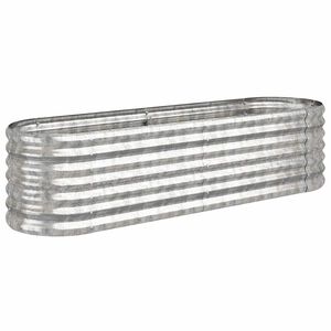 vidaXL Garden Raised Bed Galvanised Steel 152x40x36 cm Silver