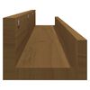 vidaXL Wall Shelves 2 pcs Honey Brown 110x12x9 cm Solid Wood Pine