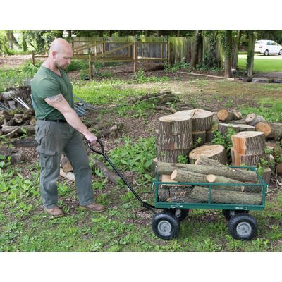 Draper Tools Steel Mesh Gardeners Cart 86.5x46.5x21 cm Green and Black